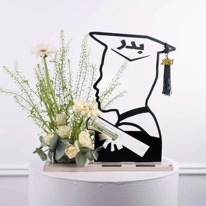 Floral white cap