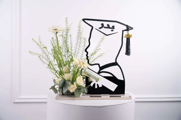 Floral white cap