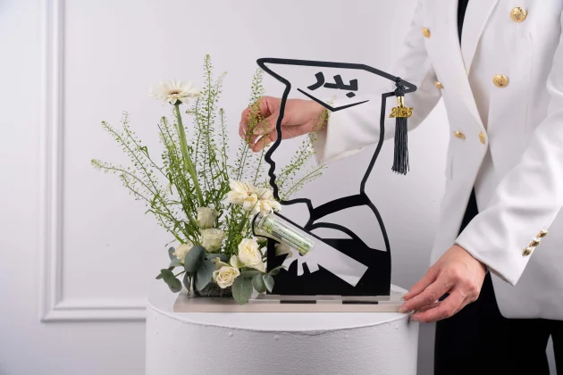 Floral white cap
