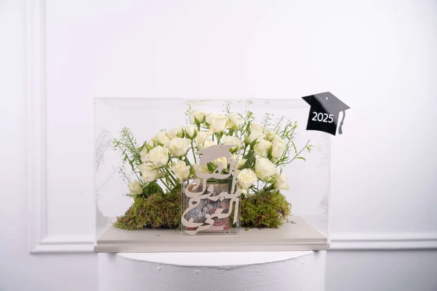 Graduation flower box