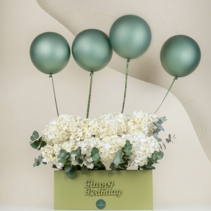 Green HBD balloons