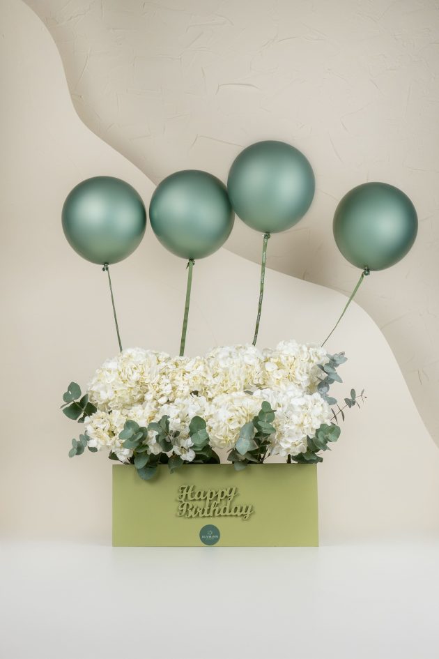 Green HBD balloons