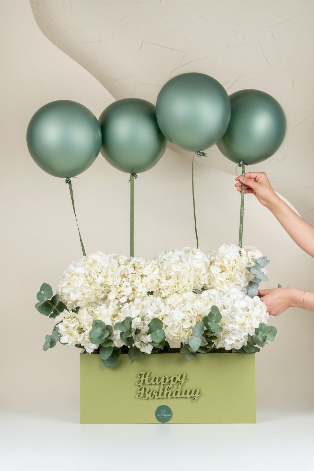 ⁦Green HBD balloons⁩ - الصورة ⁦2⁩