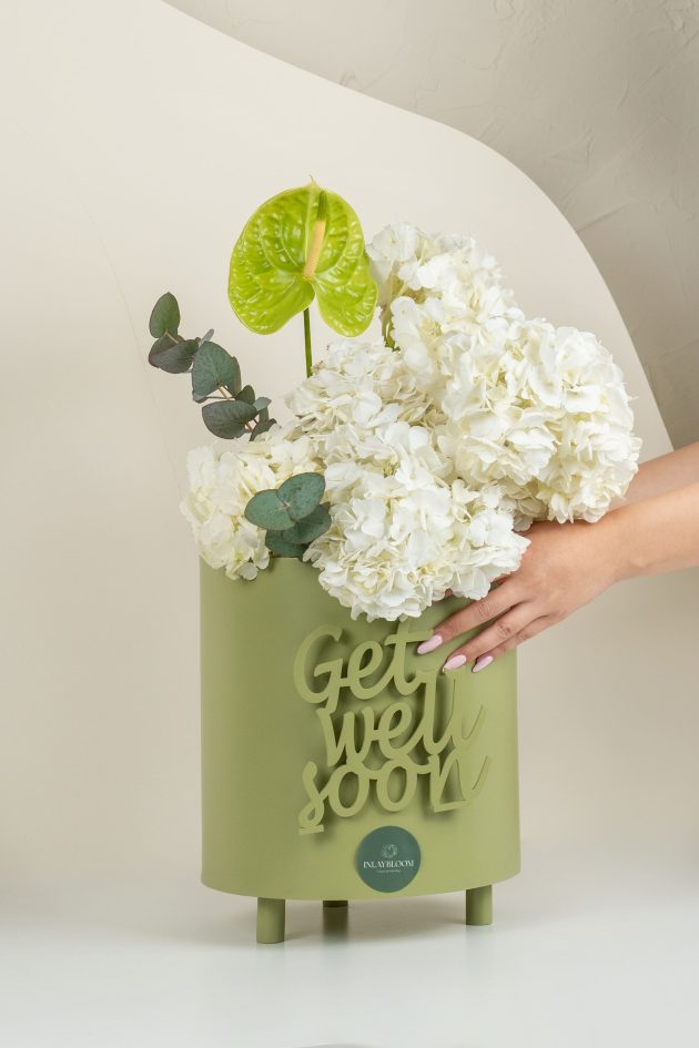 Green round bloom