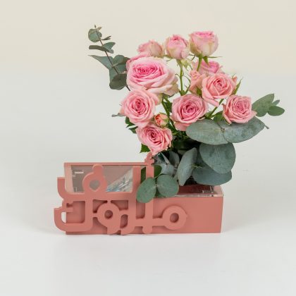 Pink roses money box