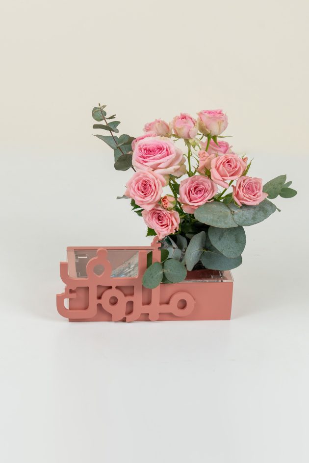 Pink roses money box