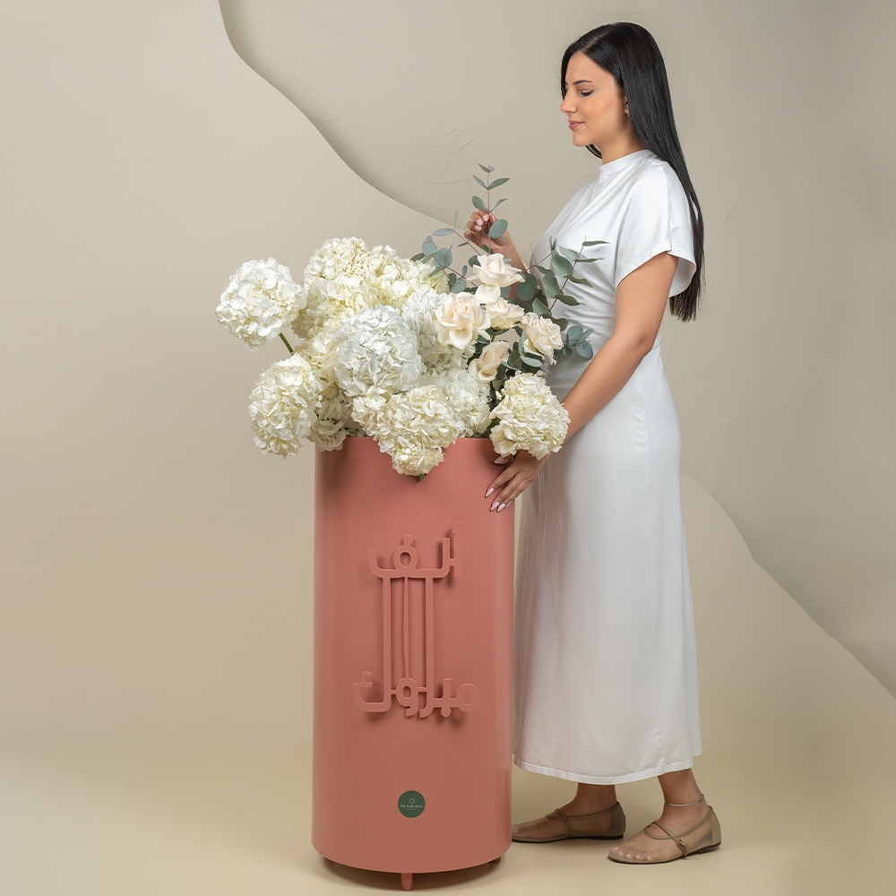 1m peach congrats hydranges