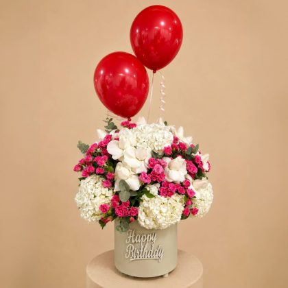 Pink petals balloons