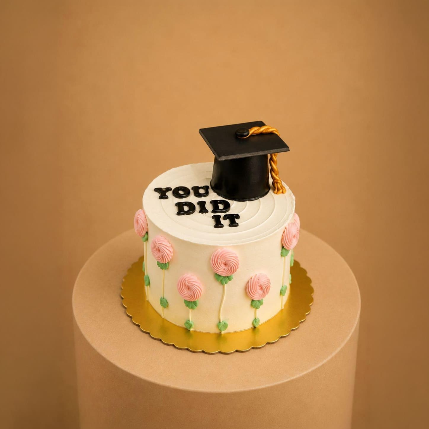 You did it flowers cake