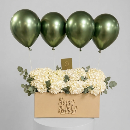Green Balloons bouquet