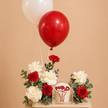 Red HBD cake bloom