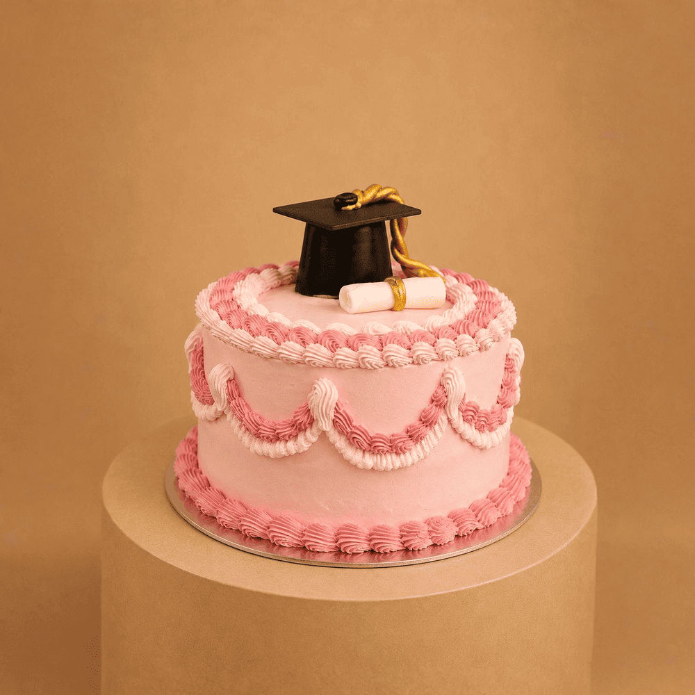 pink large cake