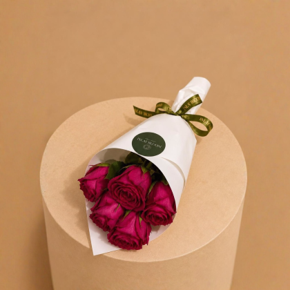 Red hand bouquet