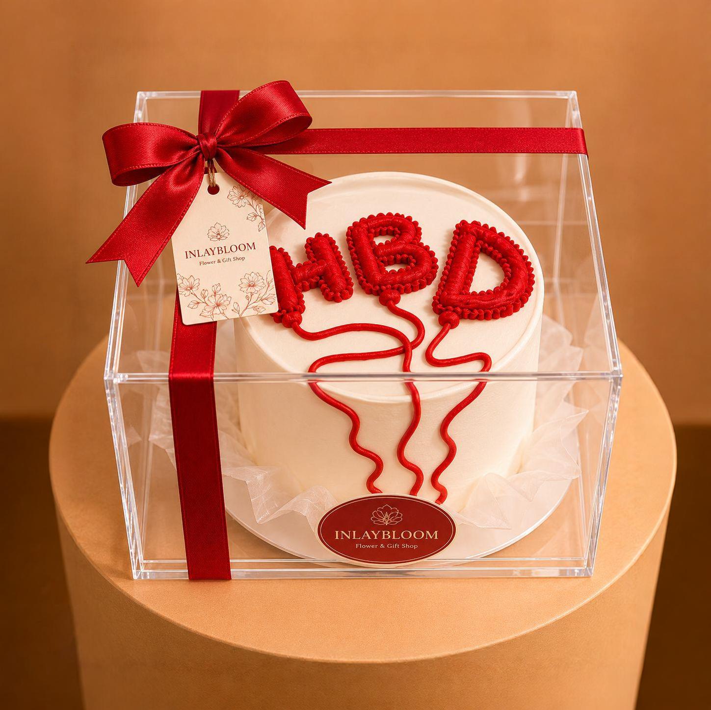 Bento red HBD cake