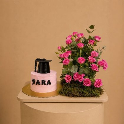 bento cake pink petals
