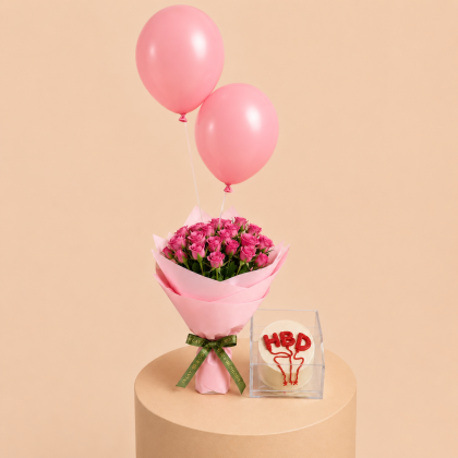Pink birthday bloom