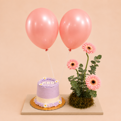 Purple birthday cake