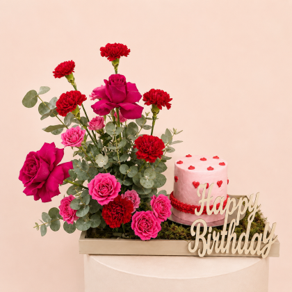 Pink love cake