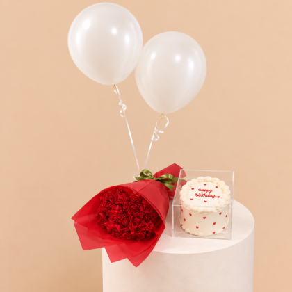Hand bouquet petal cake