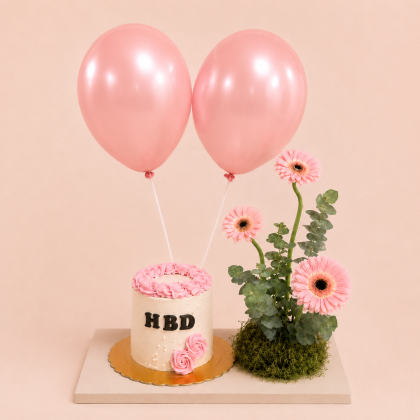 Pink birthday cake