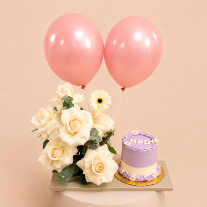 Purple celebration cake