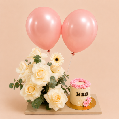White birthday cake