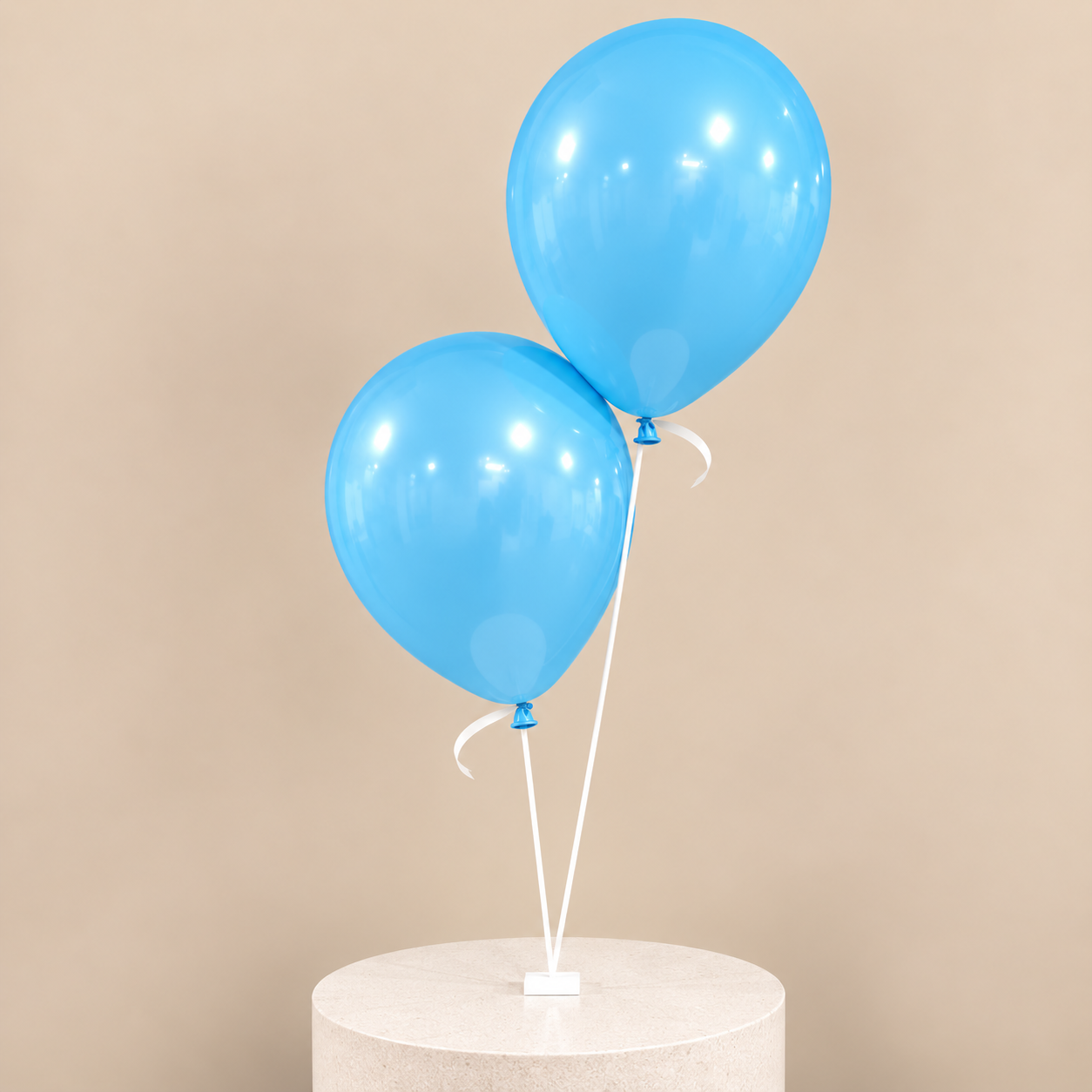 Double Baby Blue Birthday - Helium Balloons