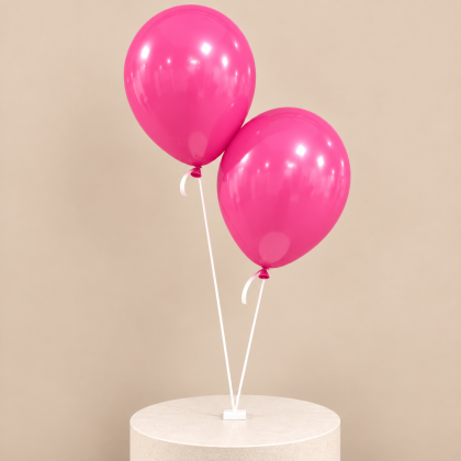 Double Pink Birthday - Helium Balloons