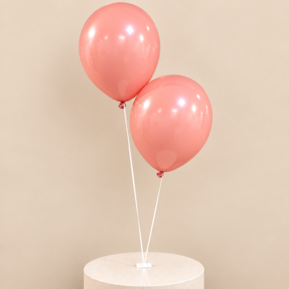 Double Peach Birthday - Helium Balloons