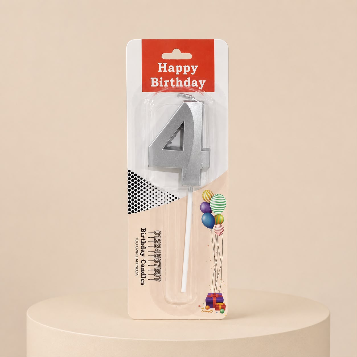 Number 4 Candle