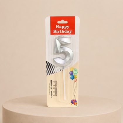 Number 5 Candle