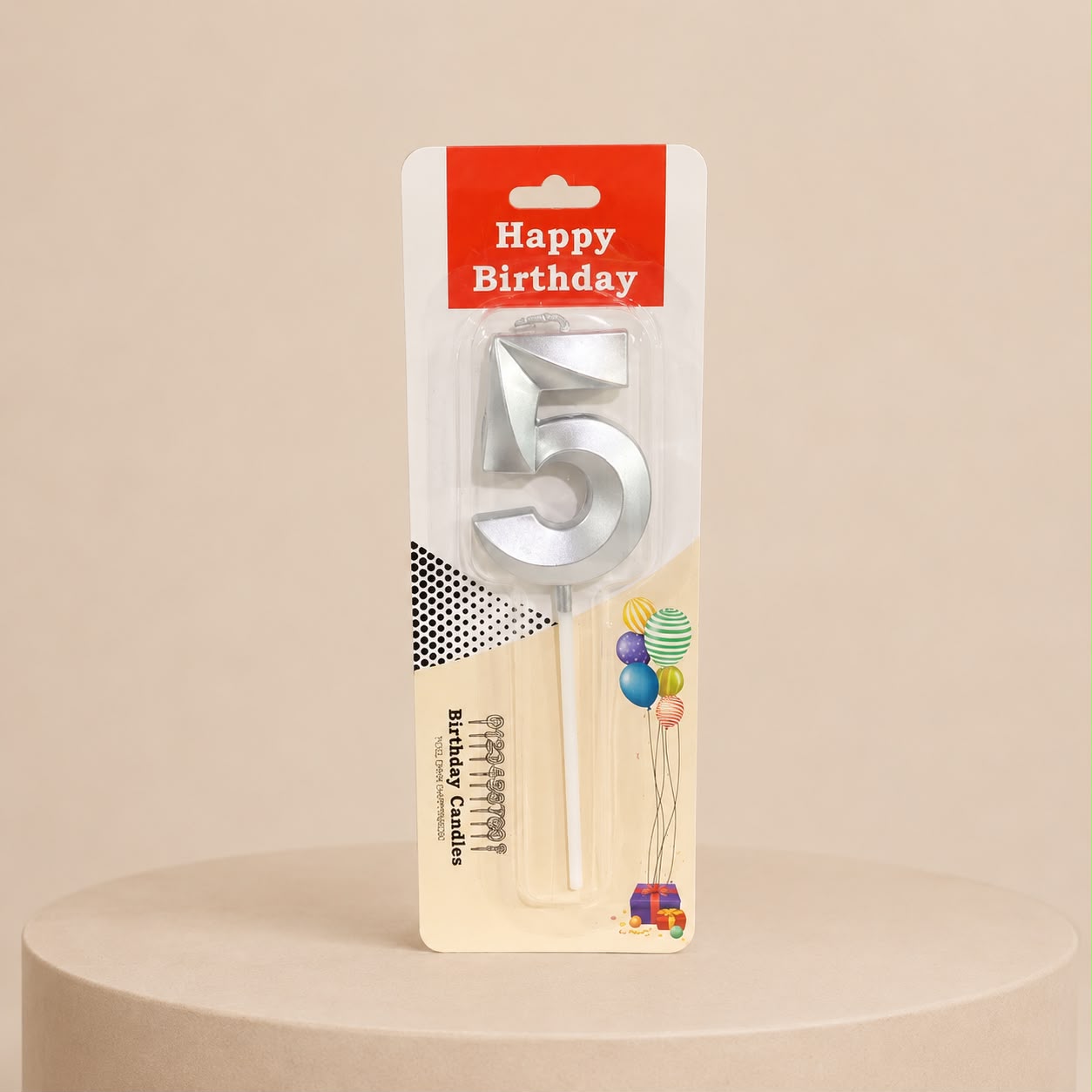 Number 5 Candle