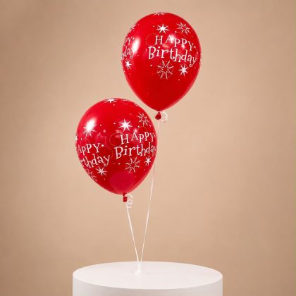 Red Happy Birthday - Helium Balloons