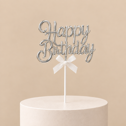 Birthday Silver Sign