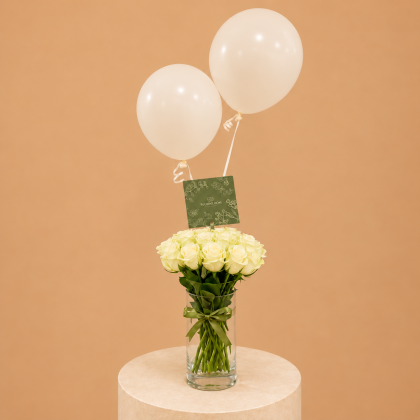 roses in a vase